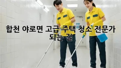 합천 야로면 고급 주택 청소: 전문가 되는 길